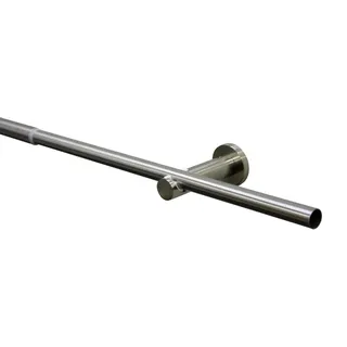 GARDINIA Gardinenstangen-Set, Metall, edelstahlfarben Ø silberfarben