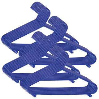 Bieco Kleiderbügel Kinder 32St Dunkelblau | Länge ca 30cm | Baby Kleiderbügel | Kunststoff Kleiderbügel Kinder | Baby Organiser Für Kleiderschrank | Clothes Hangers