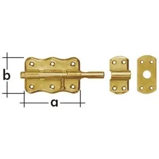 Bolzenriegel mit rundem Griff 120x68mm gelb verzinkt