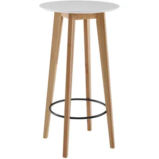 Wohnling Bartisch rund 60 x 110 cm Weiß