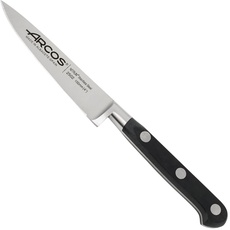 Arcos Serie Lyon - Schälmesser | Messer Arcos - Klinge aus NITRUM geschmiedetem Edelstahl 100 mm - HandGriff Polyoxymethylen (POM) - Farbe Schwarz