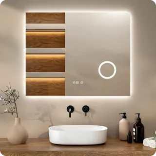 Badezimmerspiegel – 100x80 cm – Rahmenlos - Rechteck