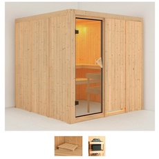 Bild Sauna »Romina«, (Set), ohne Ofen beige