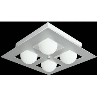 TRIPOLI 4xG9/33W, OPAL GLASS,ALUMINIUM L: 390, B: 390, H: 140, Fassung G9, dimmbar