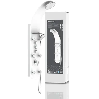 Eisl Duschpaneel KARIBIK, 3 in 1 mit Regendusche, sechs Massagedüsen Weiß