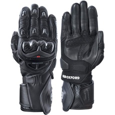 Oxford RP-2R Herren Sport Motorrad Leder-Handschuhe - Schwarz, XXXL