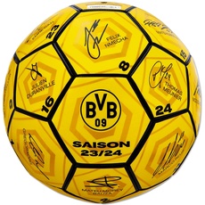 Bild Borussia Dortmund Unisex Jugend BVB Unterschriftenball 2023/24 Fußball, Gelb, 5