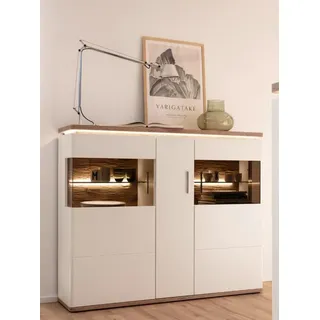 MCA Furniture MCA Highboard Palermo Dekor Weiß
