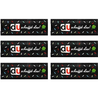 Giftota 6pcs Du schaffst das Geschenke - Viel Glück Geschenke für Prüfung Abitur Abschluss - Hülle Filz Geschenk Verpackung, Motivationsgeschenke, Glücksbringer, Ohne Schokolade