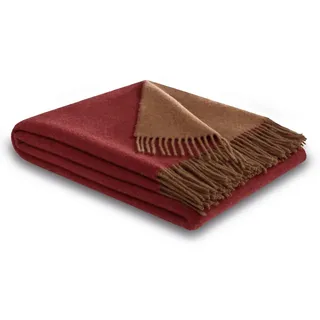 Biederlack Kuscheldecke Cashmere 130 x 170 cm Mischgewebe Rot