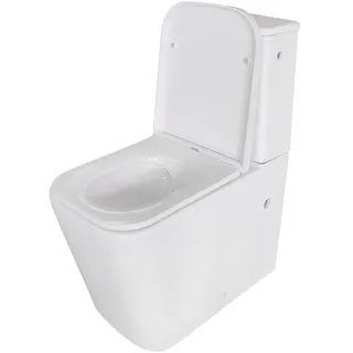 Sanicomfort Aliki Square Stand-WC mit WC-Sitz Weiß