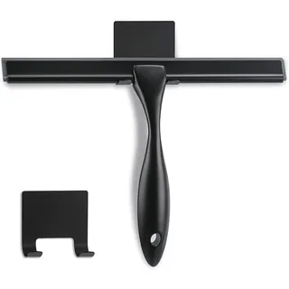 NETANY Duschabzieher 12 Zoll Matt Schwarz Abzieher Universal Edelstahl Abzieher für Badezimmer, Duschtüren, Spiegel, Fliesen und Autofenster - 100% Streifenfrei