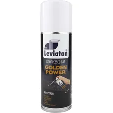 LEVIATAN Druckluftspray mit Sprühverlängerung 200ml - Druckluft Dose PC Reinigung - Compressed Air Can, Druckluftreiniger - Air Duster Spray für Tastatur, Computer, Kamera, Handy