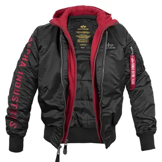 Alpha Industries MA-1 D-Tec SE Jacke Black/Red 2XL 