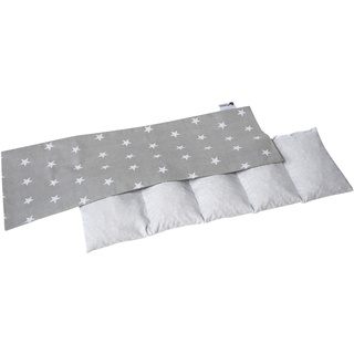 Medi Partners Kirschkernkissen 60x20cm 800g 100% Baumwolle 5 kammern Körnerkissen groß Öko Natur Wärmekissen Kältetherapie abnehmbarer Bezug (Stars)