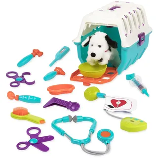 Battat - Dalmatiner-Vet-Kit - Pretend Play Tierarzt Spielzeug - Hundepflege Spielset - Plüsch-Welpe & Tragetasche - Tierarzt-Set für Kleinkinder - 2 Jahre +
