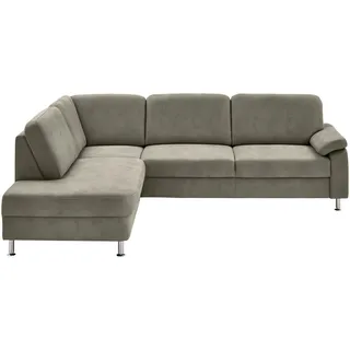 Beldomo System Ecksofa , Grau , Textil , Ottomane links, L-Form , 266x202 cm , Fußauswahl, Stoffauswahl, seitenverkehrt erhältlich, Bettfunktion erhältlich, Rückenfutter , Wohnzimmer, Sofas & Couches, Wohnlandschaften, Ecksofas
