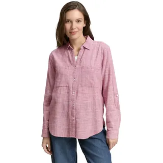 Tom Tailor With Slub Structure 1035247 Bluse - Dark Pink - 44