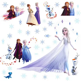 2Pcs Frozen Sticker, Wandaufkleber Babyzimmer, Wandtattoo Mädchen, Mädchen Prinzessin Wandsticker, Babyzimmer Wandaufkleber, 30cm×60cm Für Kinderzimmer Babyzimmer Schlafzimmer Wanddekoration