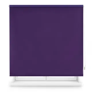 Decorblind Thermo-Verdunklungsrollo | Maße Rollo: 140 x 175 cm Breite x Länge/Maße Stoff: 137 x 170 cm, einfarbig, Violett, einfache Montage an Wand oder Decke