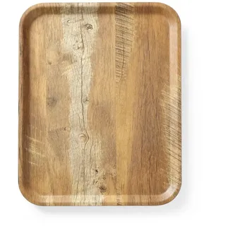 HENDI Serviertablett, AmberBox, Schock- und bruchfest, flachem Rand, Gastro Tablett, Tablett, 330x430mm,