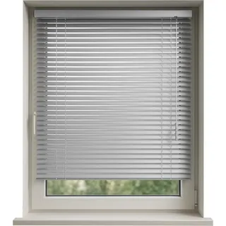 100x130 cm Jalousien Fenster ohne Bohren Innen Silber 25 mm Montage-Teile Inklusive Klemmhaltern Klemmfix Wand- oder Deckenmontage Sonnenschutz - Silber