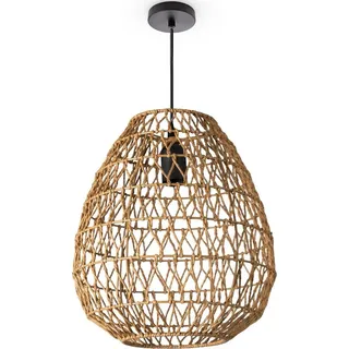 Paco Home KAGEEG 1-flg. Ø 30 cm Korb Rattan Optik braun