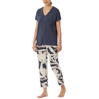 Schiesser Damen Schlafanzug 7/8 Hose Kurzarm - Selected Premium