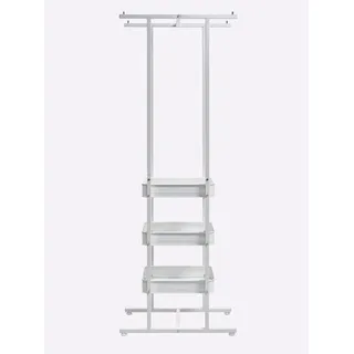 Kleiderständer HEINE HOME, weiß, B:60,5cm H:167cm T:32cm, Metall, Garderobenständer, Kleiderständer
