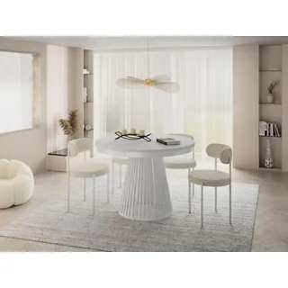 WFL GROUP Naro Ø 100 cm weiß
