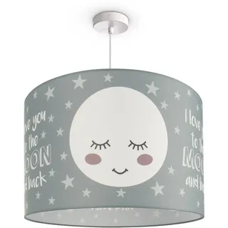 Paco Home Pendelleuchte »Aleyna 103« E27 Kinderlampe Deckenlampe LED Kinderzimmer Lampe Mond-Motiv, E27, weiß
