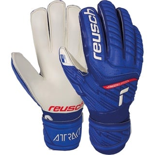 Reusch Unisex Torwarthandschuhe Attrakt Grip Finger Support mit praktischem Fingerschutz deep Blue/White, 5.5, 4060485281703