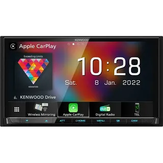 Kenwood DMX8021DABS 7-Zoll Digital Media AV-Receiver Doppel-DIN mit Wireless CarPlay und Android Auto