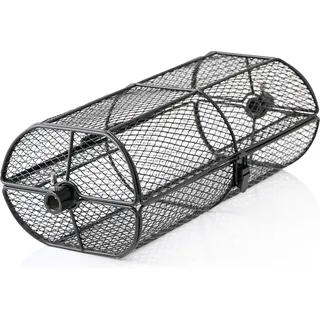 BBQ-Toro Rondell Grillkorb für Drehspieße, 42 x 21 cm, Drehkorb für Gasgrill und vieles mehr - Schwarz