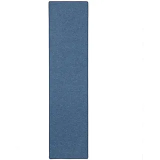 Snapstyle Feinschlingen Velour Teppichläufer 80 x 400 cm Dunkelblau