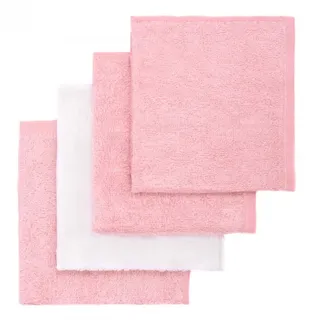 T-TOMI BIO Bamboo Baby Washcloths Waschlappen Pink 25 x 25 cm 4 St.