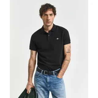 GANT Slim Shield Pique Polo schwarz XL