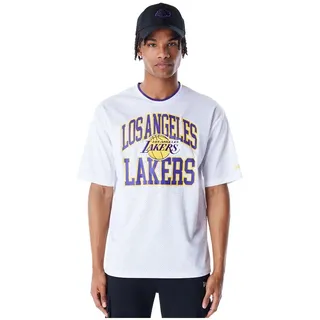 New Era Nba Patch Mesh Los Angeles Lakers Kurzarm-t-shirt - White - XL