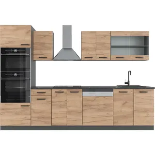 Vicco Küchenzeile R-Line 300 cm anthrazit/eiche