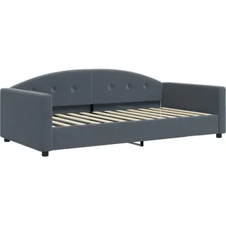 vidaXL Tagesbett Dunkelgrau 100x200 cm Samt - Grau