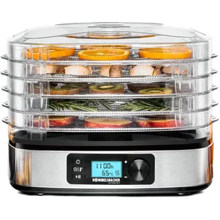 Rommelsbacher DA 350 Dörrautomat Edelstahl/schwarz 5 Etagen, 350W