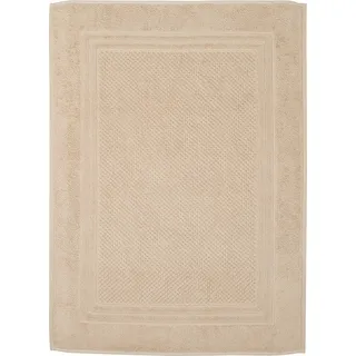 ROSS Duschmatte »Unifond« Höhe 1 mm fußbodenheizungsgeeignet   strapazierfähig Uni mit Bordüre, Badezimmerteppich, waschbar, beige