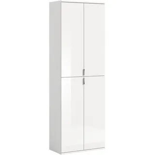 xonox.home Projekt X Garderobenschrank 61x193x34 cm weiß Hochglanz