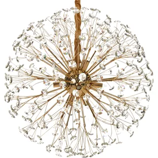 Beliani Kronleuchter Glas Messing Timane