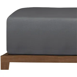 SCHIESSER Spannbettlaken Jersey 100 x 200 cm Dunkelgrau