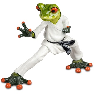 formano lustige Frösche Kampfsportler Karate Judo 16cm Figur Froschpaar Dekoration