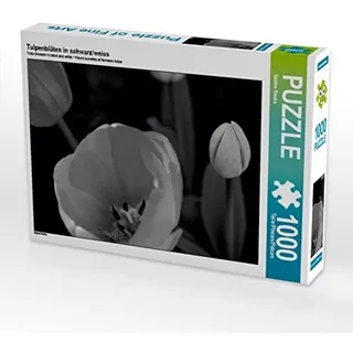 Calvendo Tulpenblüten in schwarz/Weiss Puzzle