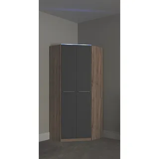 Priess Eckschrank Barcelona 78 x 193 x 78 cm schwarz