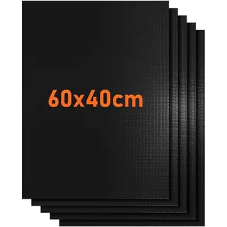 BBQ Grillmatte für Gasgrill 5er Set 40x60CM Grillmatten Grillplatte Gasgrill fur Holzkohlegril, Backmatte Backpapier Wiederverwendbar