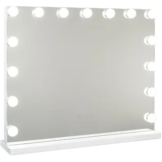 Flamingueo Schminkspiegel Mit Beleuchtung - Kosmetikspiegel 15 LED, Spiegel Mit Beleuchtung 3 Modi, Hollywood Spiegel, Tischspiegel